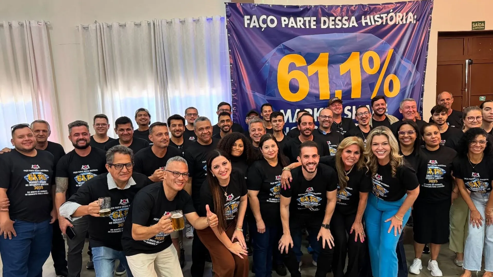 Comemoração 61,1% Market Share